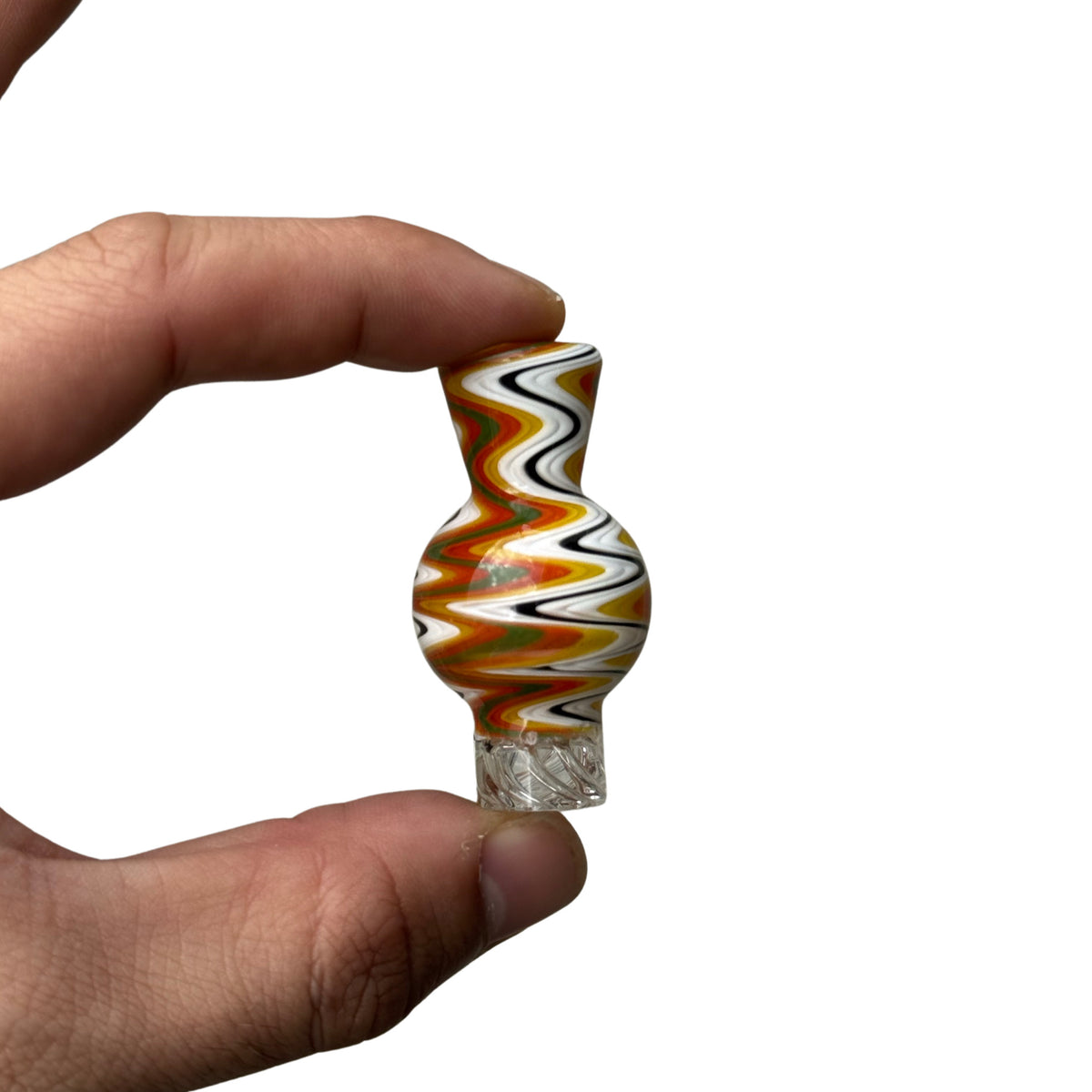 AFM Turbo Groovy Reversal Glass Spinner Carb Cap + 2 Pearls