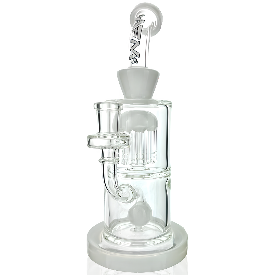 10" AFM Glass Astor Double Perc Dab Rig