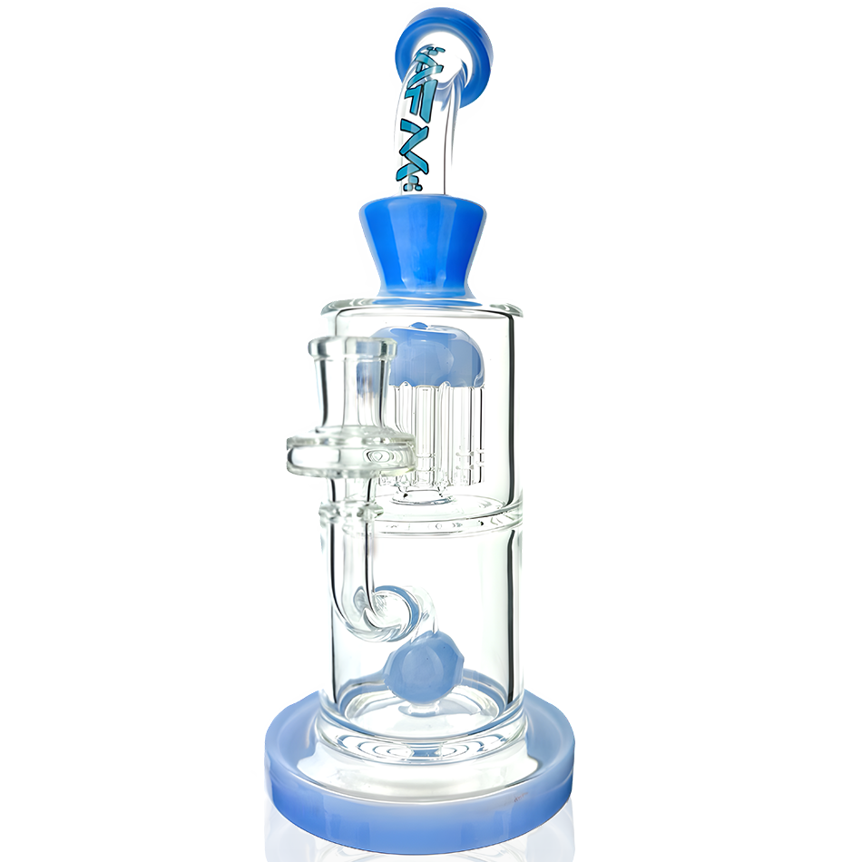10" AFM Glass Astor Double Perc Dab Rig