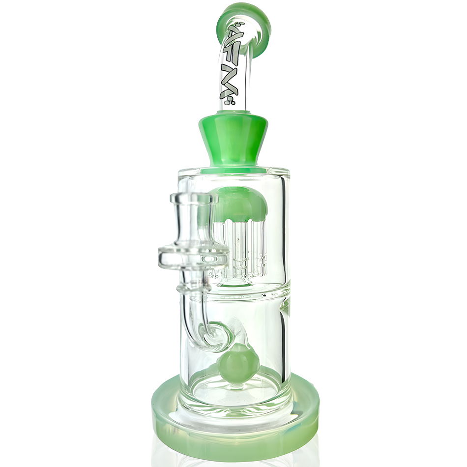 10" AFM Glass Astor Double Perc Dab Rig