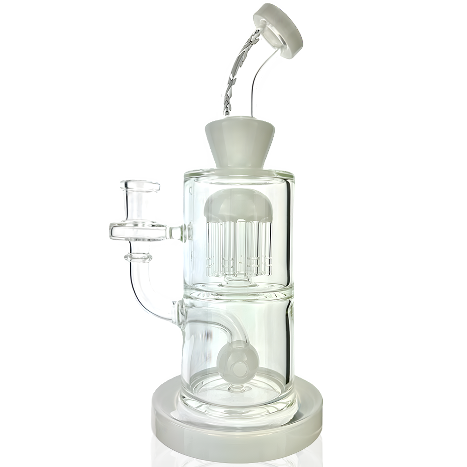 10" AFM Glass Astor Double Perc Dab Rig