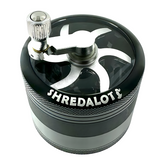 Sir Shredalot Crank Top 4 Piece Metal Herb Grinder - 63mm