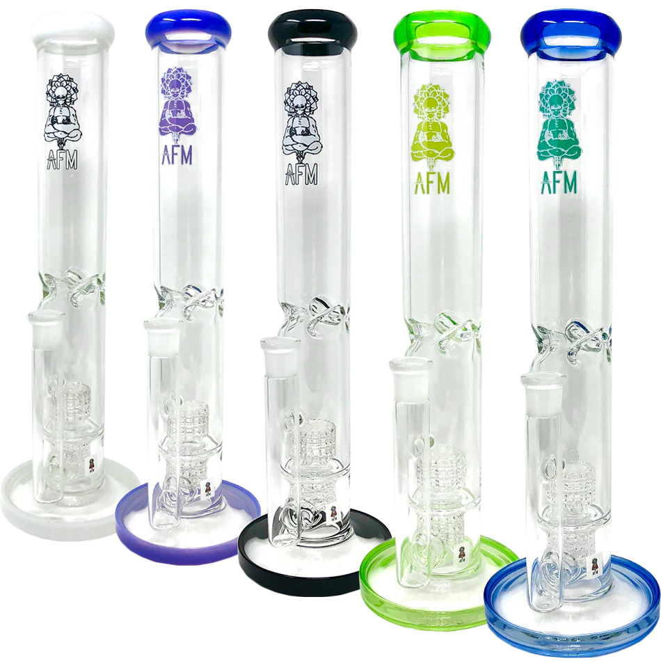 13" AFM Glass Matrix Straight Tube Bong