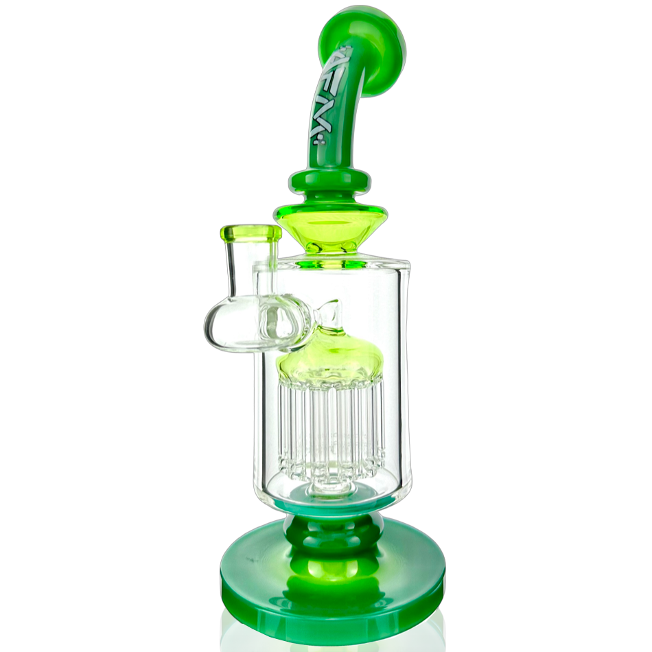 9" AFM Flex Double Color Arm Glass Dab Rig
