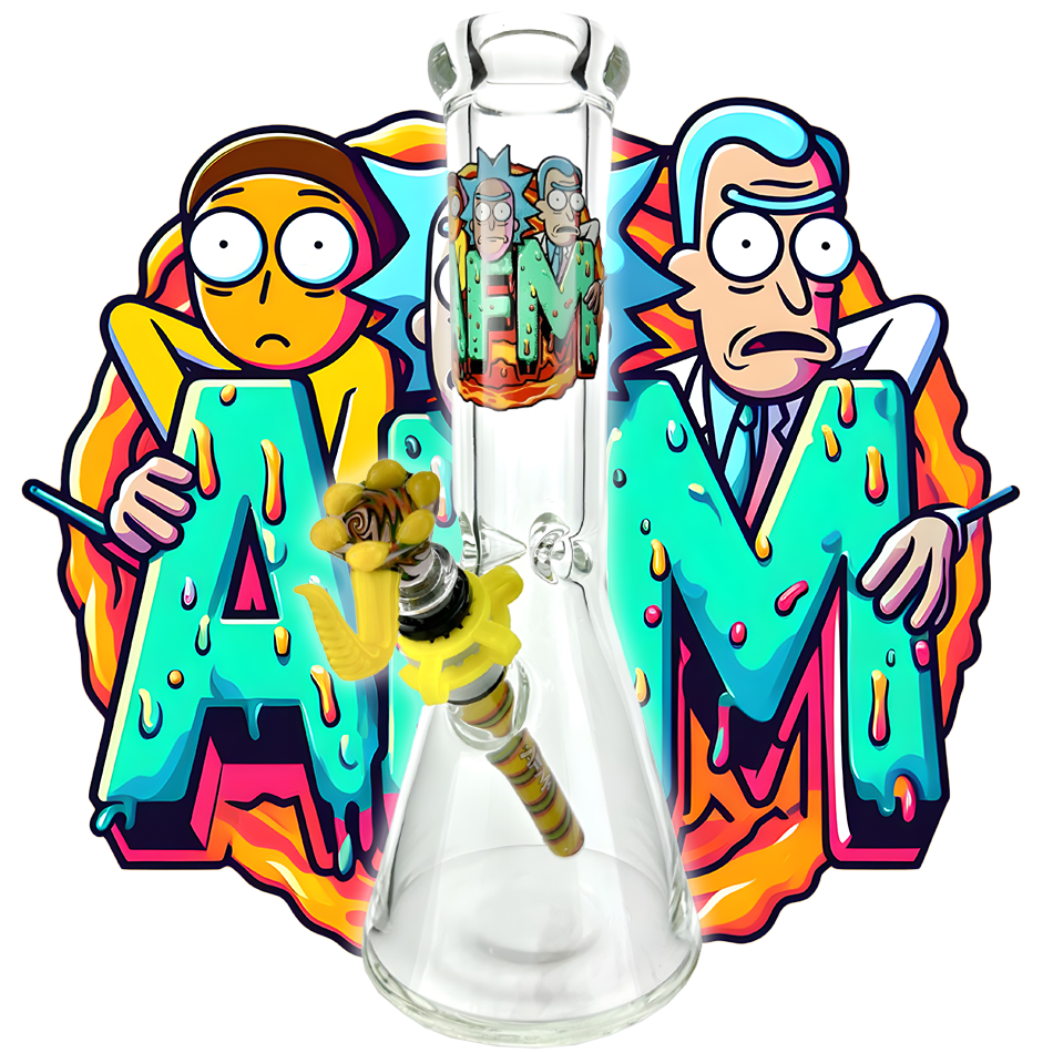 12" Collectable Anime 9mm Beaker Bong Bundle