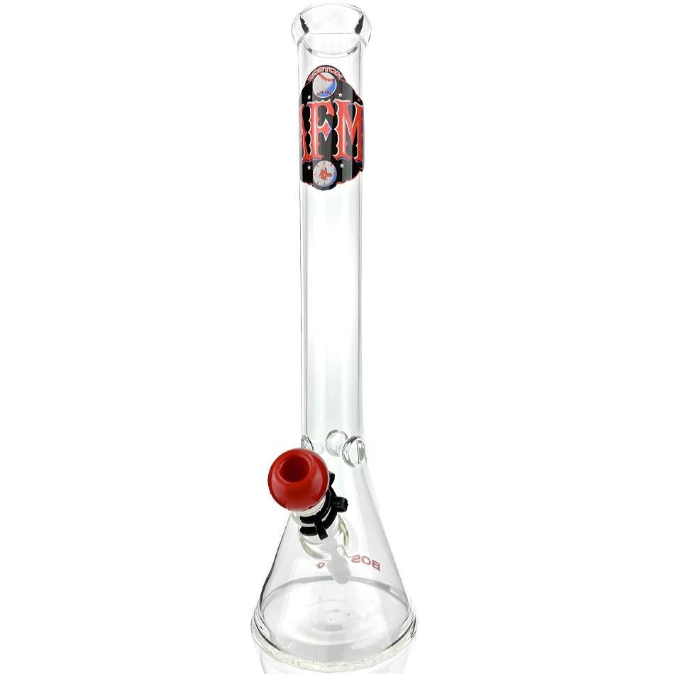 18" Boston Baseball 5mm Beaker Bong Bundle