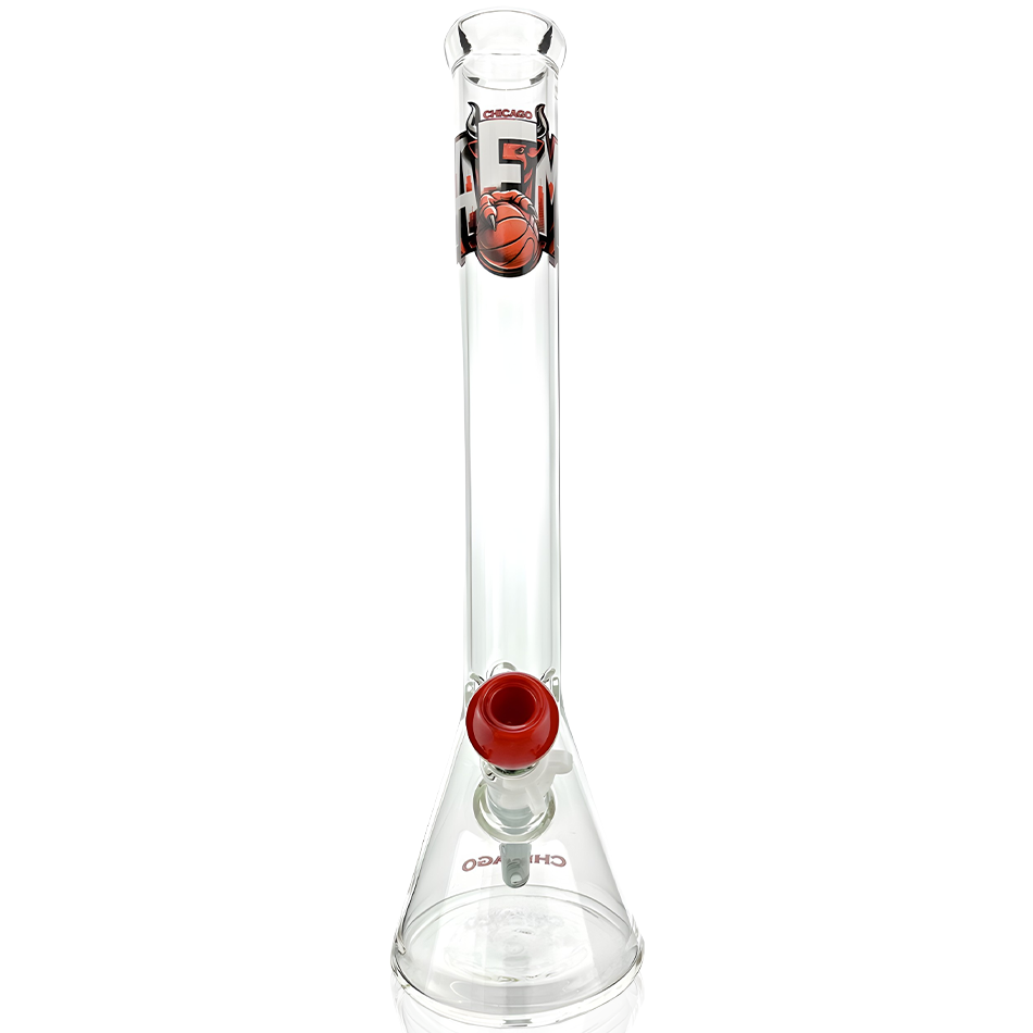 18" Chicago Basketball 5mm Beaker Bong Bundle