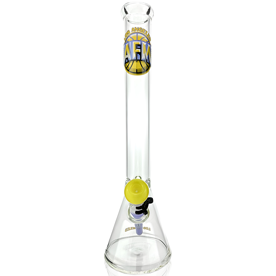18" Los Angeles Basketball 5mm Beaker Bong Bundle