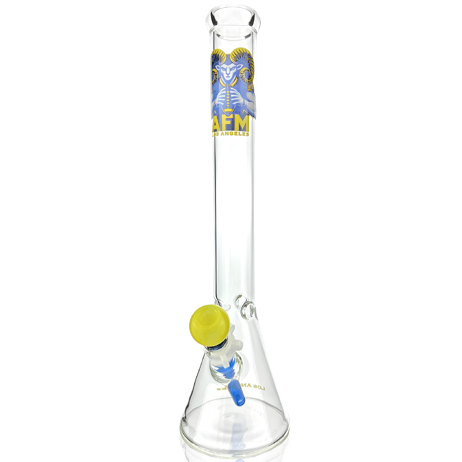 18" Los Angeles Football 5mm Beaker Bong Bundle