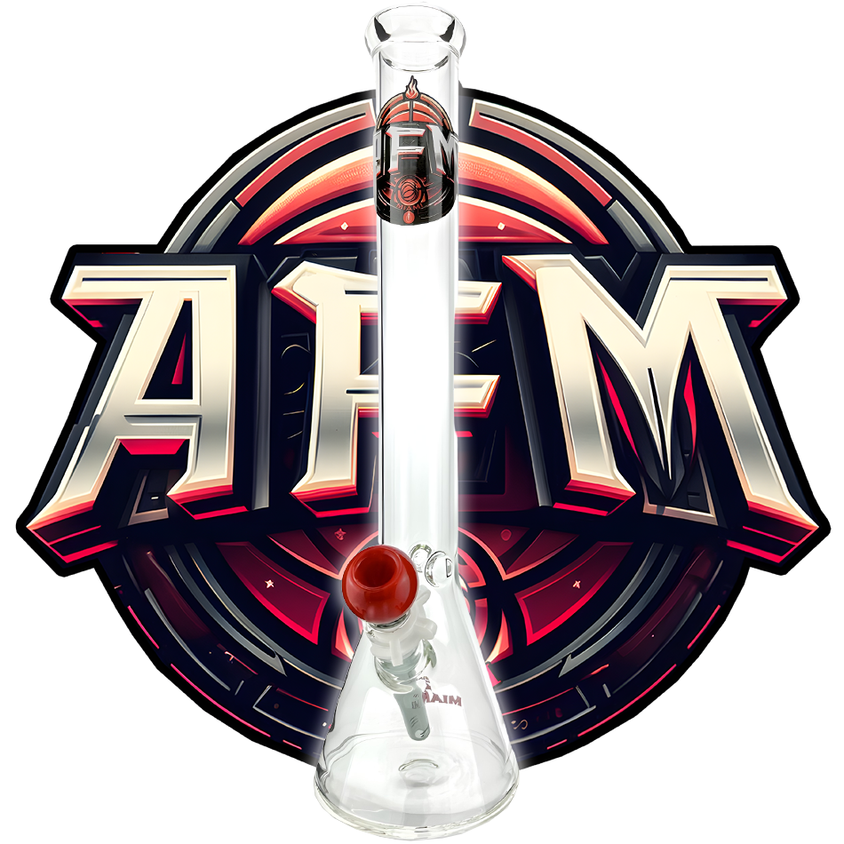 18" Miami Basketball 5mm Beaker Bong Bundle