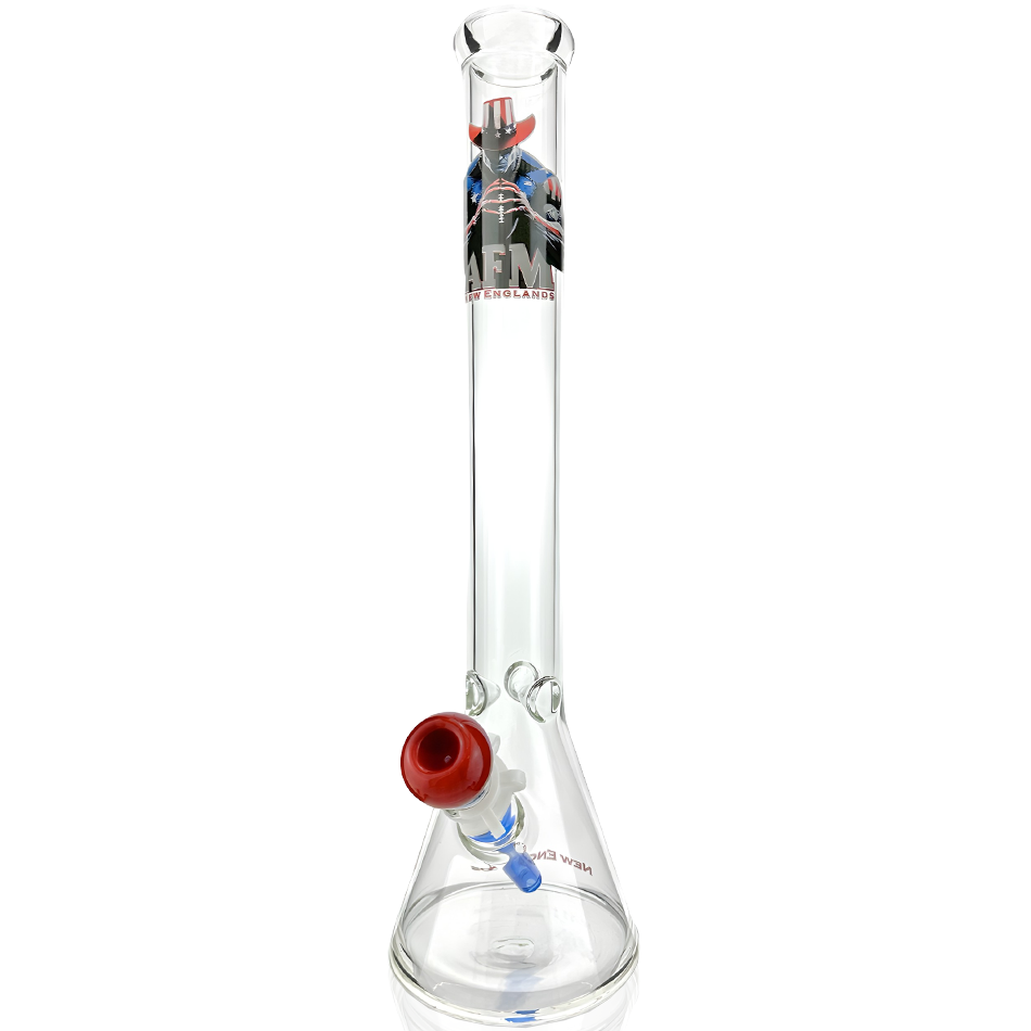 18" New England Football 5mm Beaker Bong Bundle