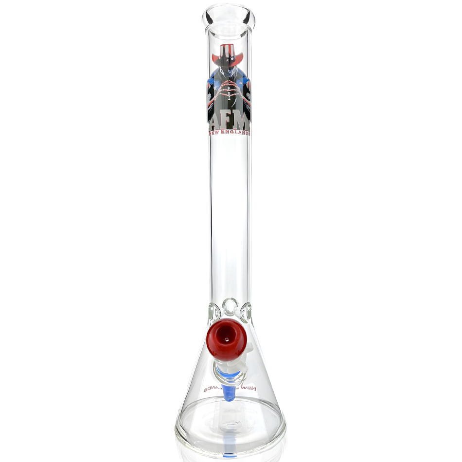 18" New England Football 5mm Beaker Bong Bundle