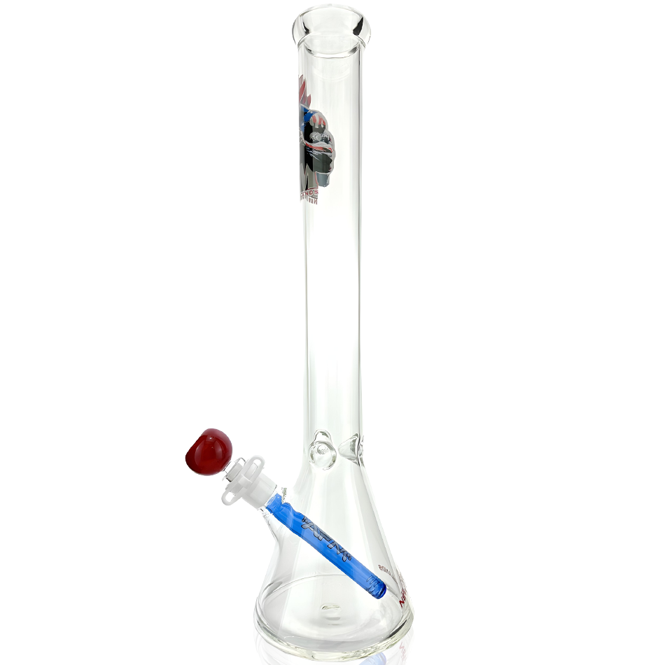 18" New England Football 5mm Beaker Bong Bundle