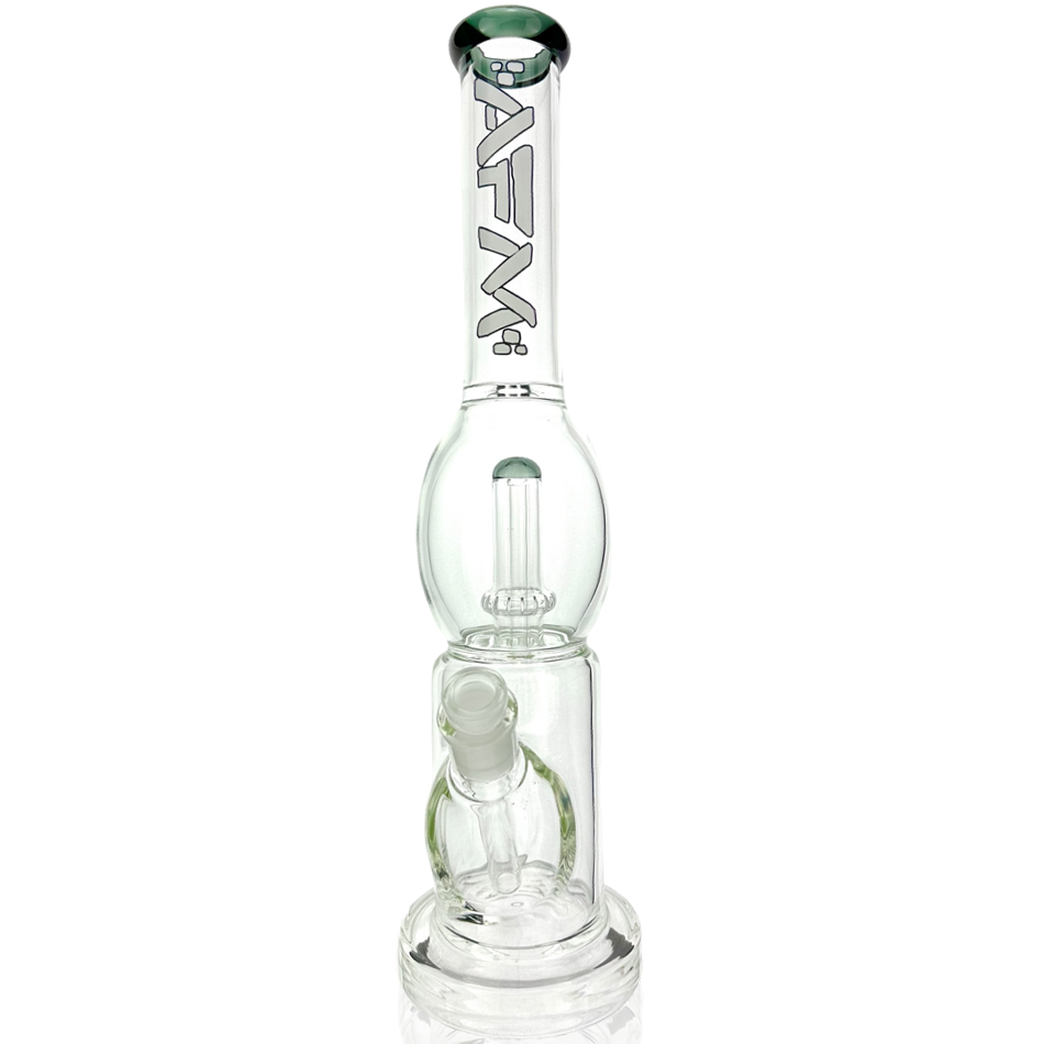 16" AFM Glass UFO Takeover Clear Glass Straight Tube Bong