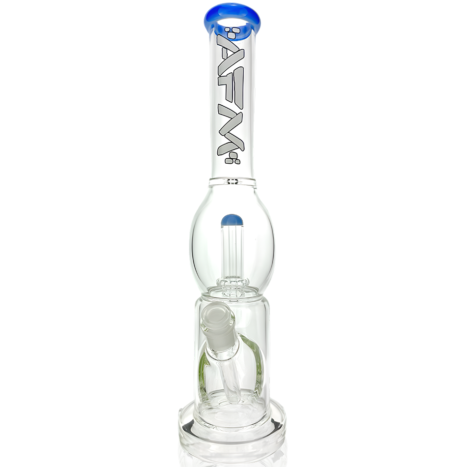 16" AFM Glass UFO Takeover Clear Glass Straight Tube Bong
