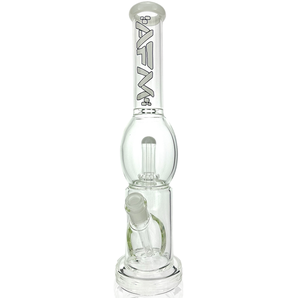 16" AFM Glass UFO Takeover Clear Glass Straight Tube Bong