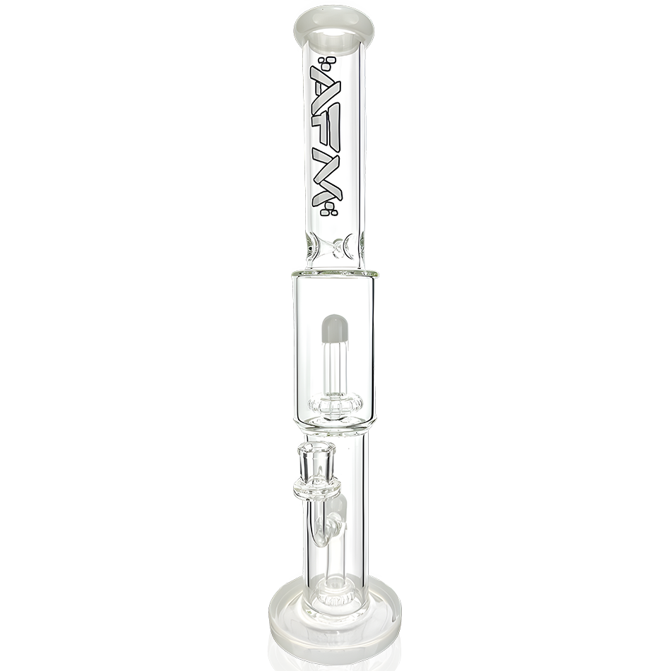 18" AFM Glass Double Shower Straight Tube Bong