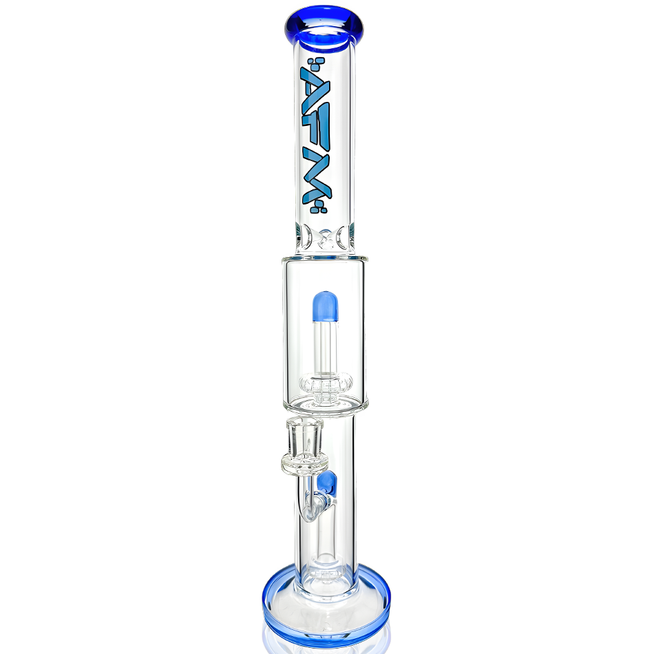 18" AFM Glass Double Shower Straight Tube Bong