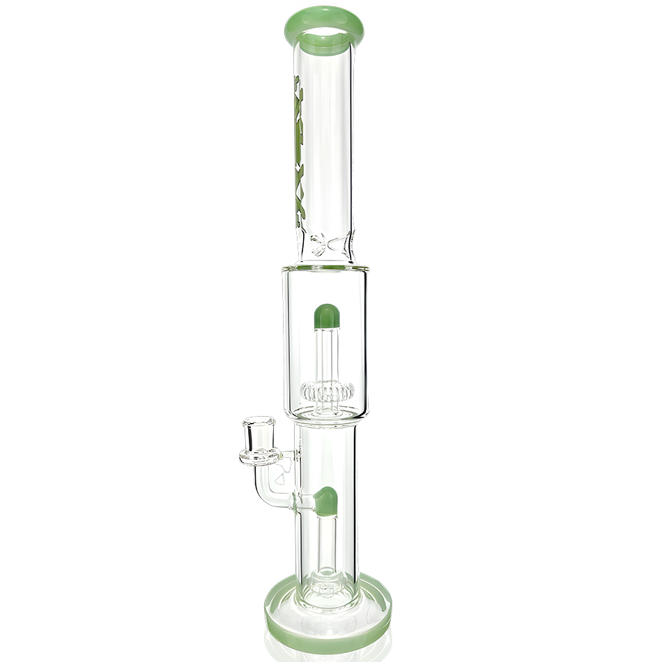 18" AFM Glass Double Shower Straight Tube Bong