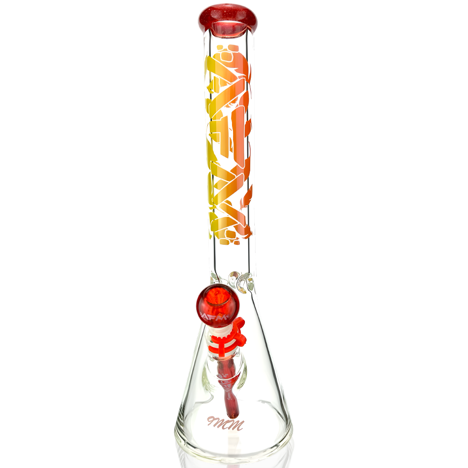 18 Phoenix 9mm Clear Glass Beaker Bong Bundle Set