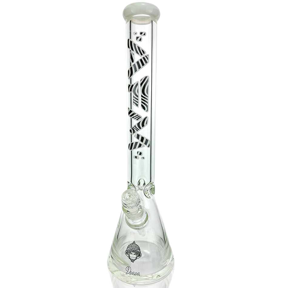 18" AFM Trippy 9mm Glass Beaker Bong