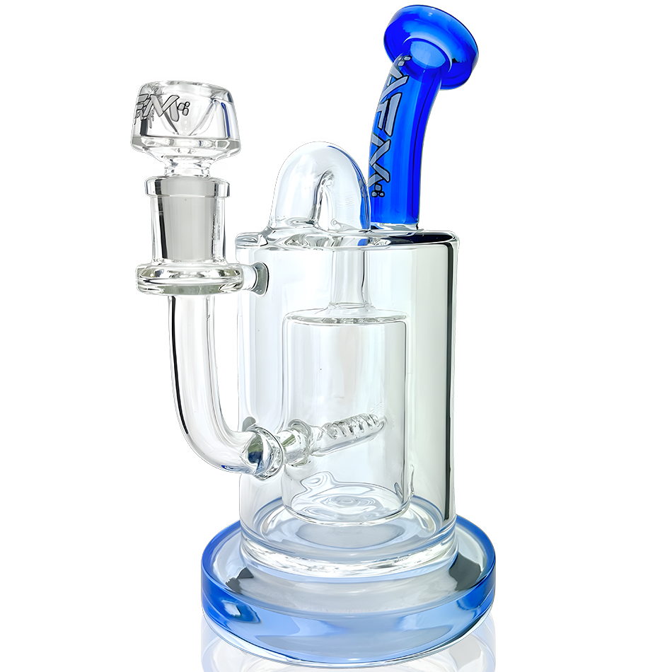 8" AFM Pump Color Glass Recycler Dab Rig