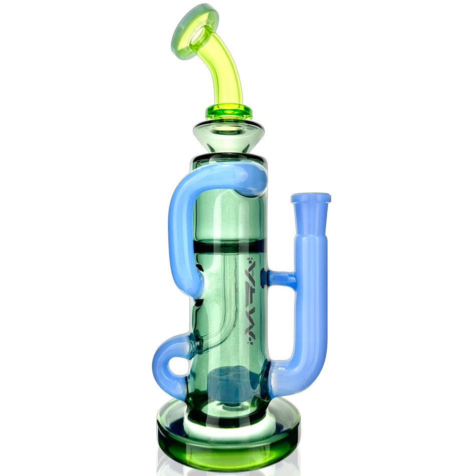 10" AFM Glass Bilbao Colored Glass Recycler Dab Rig