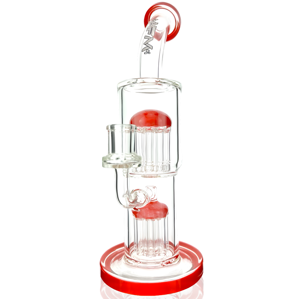 12" AFM Glass Double Arm Tree Perc Glass Rig
