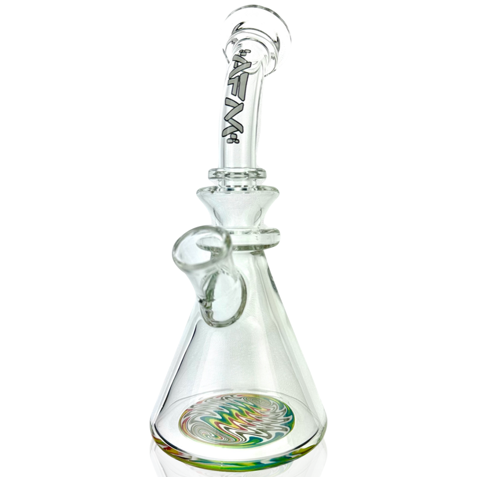 9" AFM Rastafari Clear Glass Beaker Bong