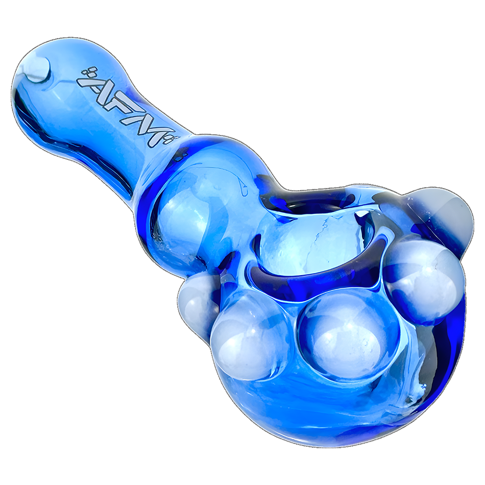 4" AFM Spikey Color Glass Hand Pipe