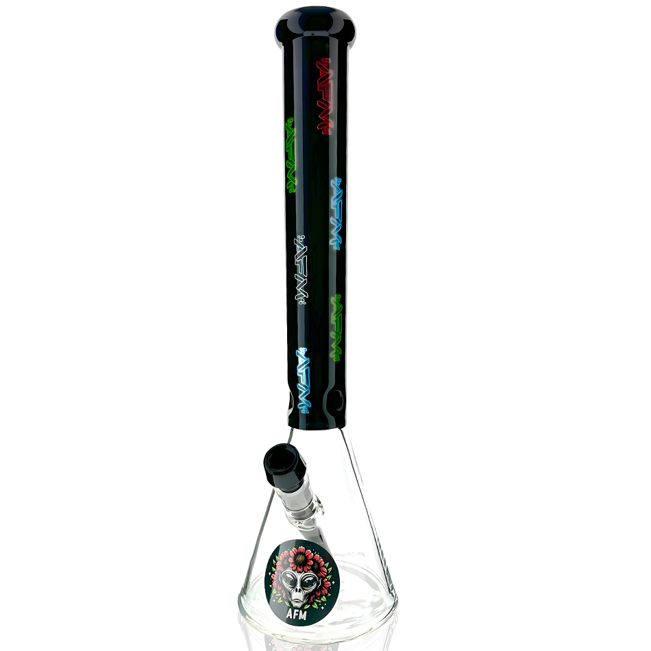 18" AFM Tokyo Neon Lights Colored Glass Beaker Bong Set