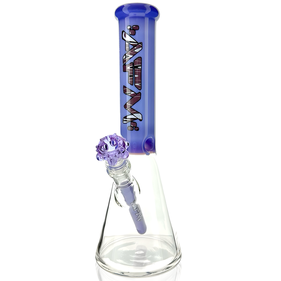 12" AFM Glass Purple Beast Color Sleeve Glass Beaker Bong Set