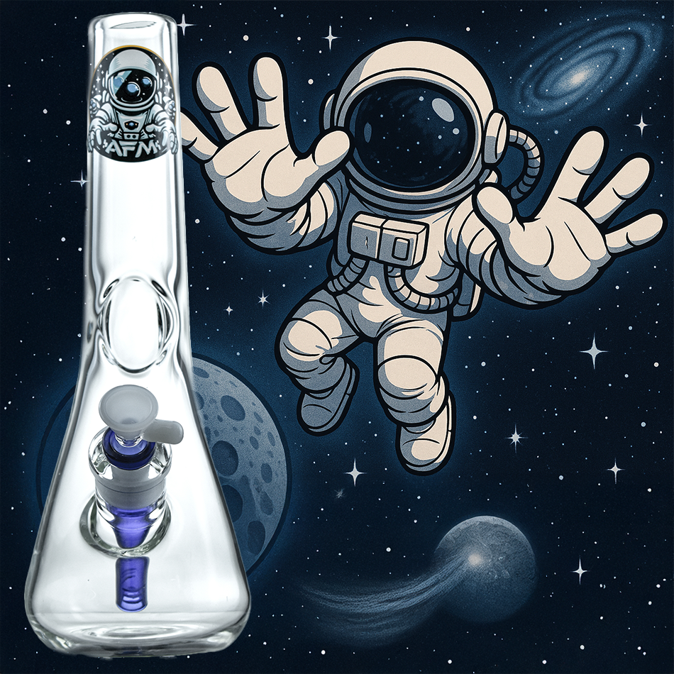 12" Spaceman Glass Beaker Bong Box Set