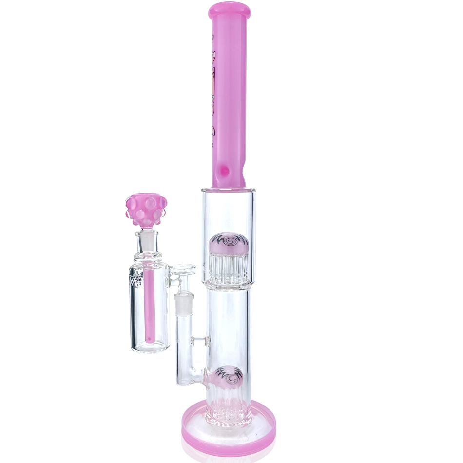 19" AFM Double Hitter Reversal Straight Tube Bong Bundle