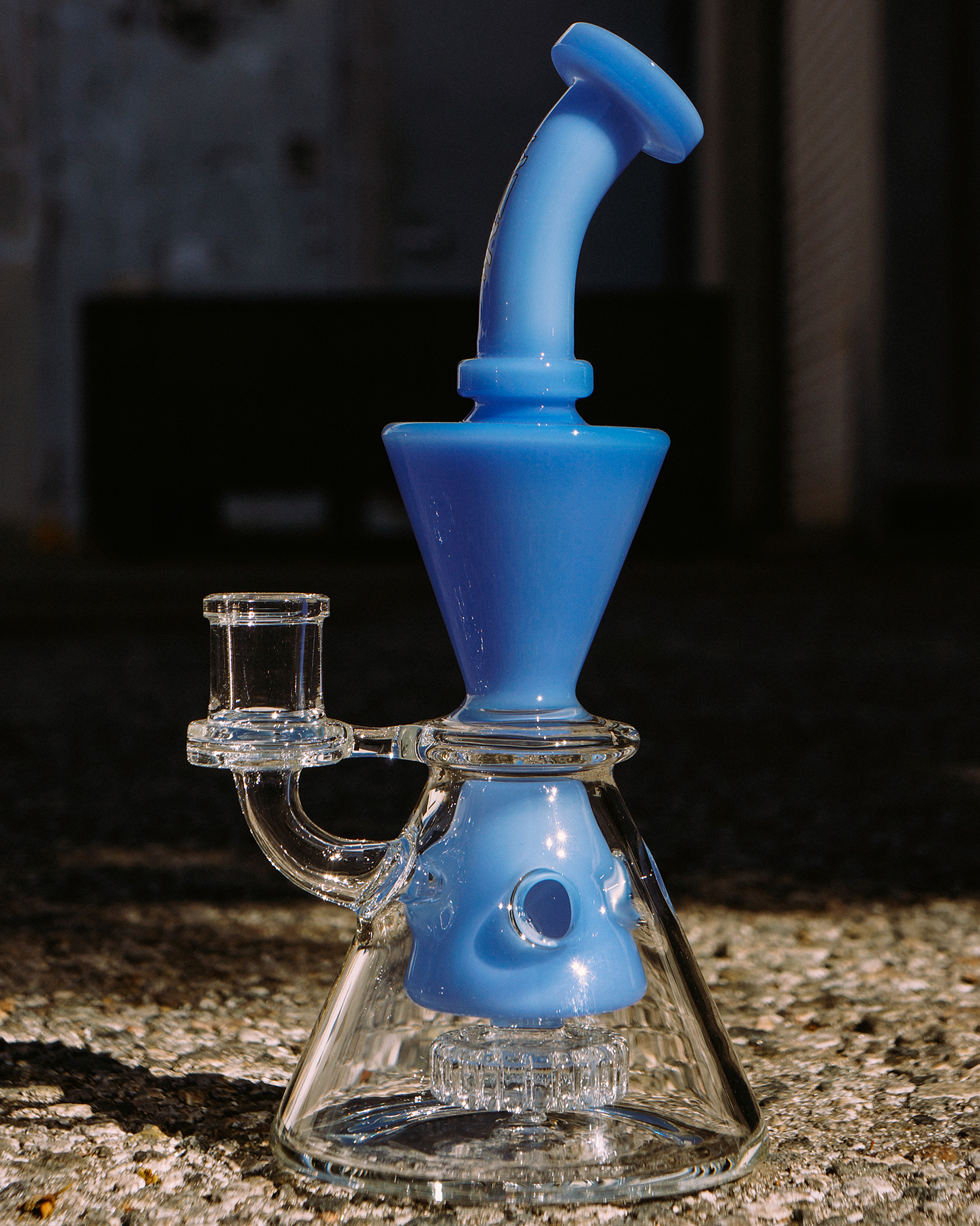 9" AFM  Swiss Cheese Glass Dab Rig