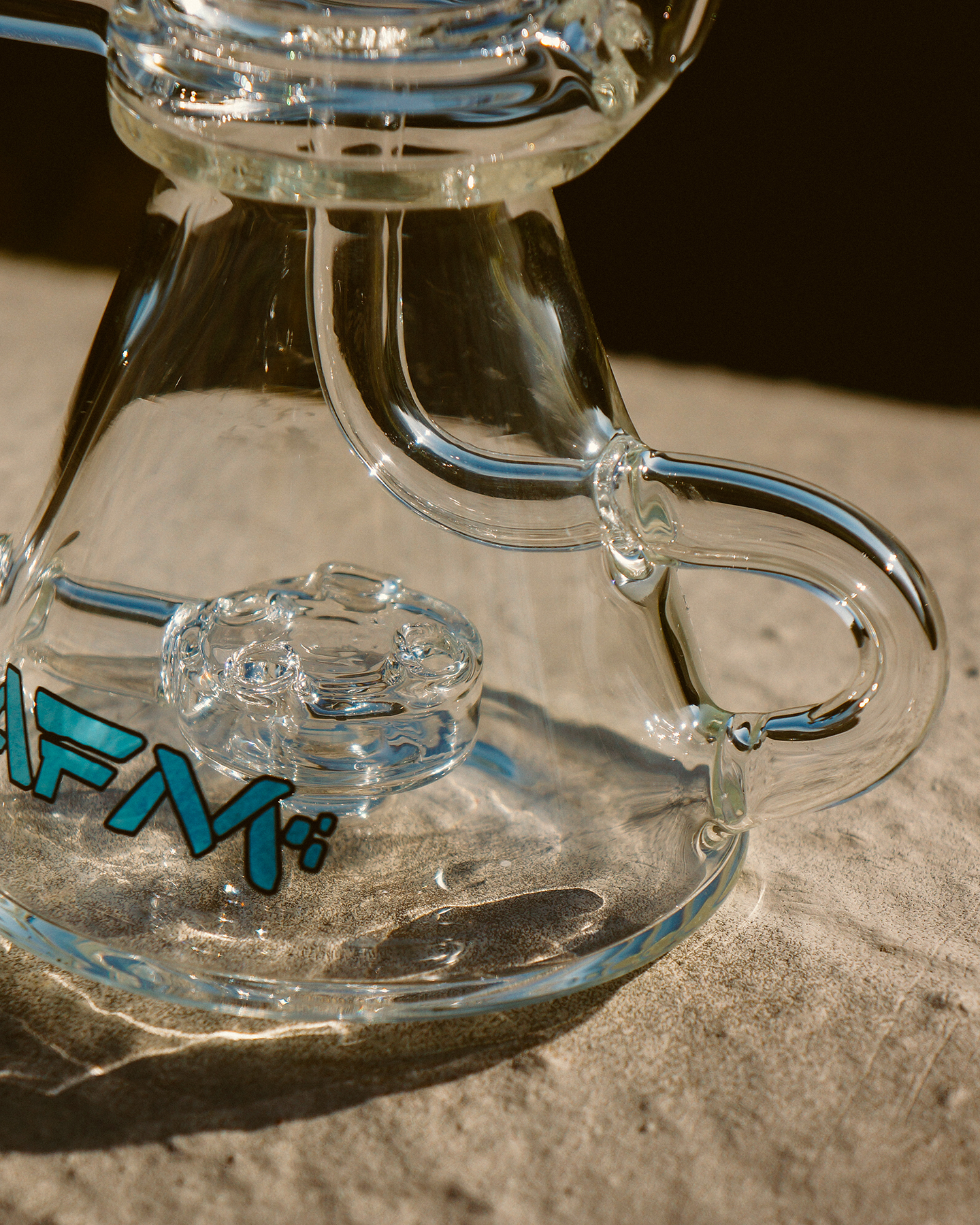 8.5" AFM Hour Glass Clear Recycler Dab Rig
