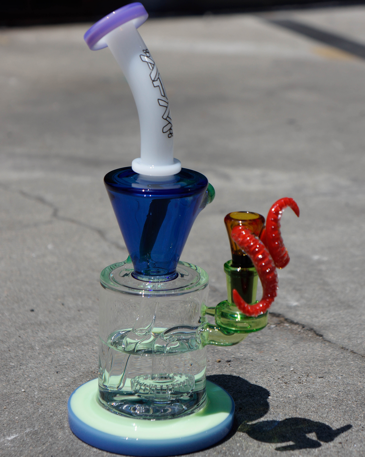 10" AFM Drain Glass Incycler Rainbow Dab Rig Bundle