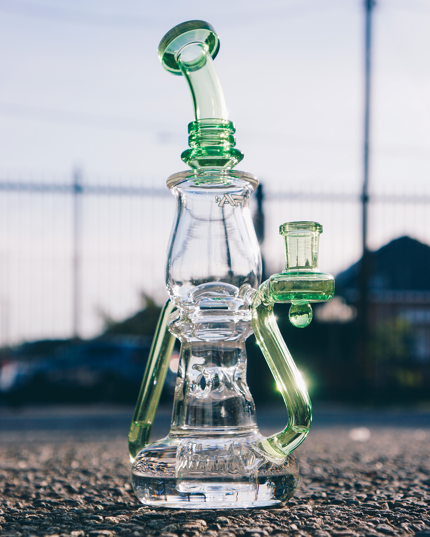 9.5" AFM Nebula Glass Recycler Dab Rig