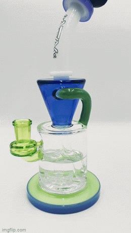 10" AFM Drain Glass Incycler Rainbow Dab Rig Bundle