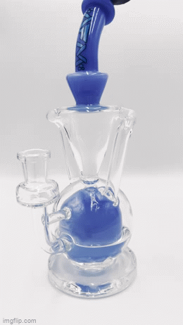 9.5" AFM Magic Ball Clear Glass Recycler Dab Rig