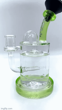 8" AFM Pump Color Glass Recycler Dab Rig