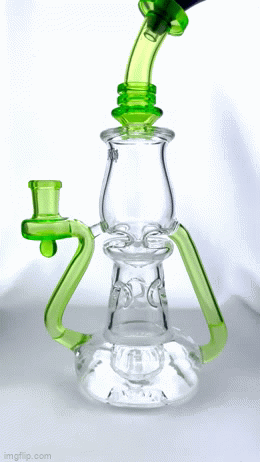 9.5" AFM Nebula Glass Recycler Dab Rig