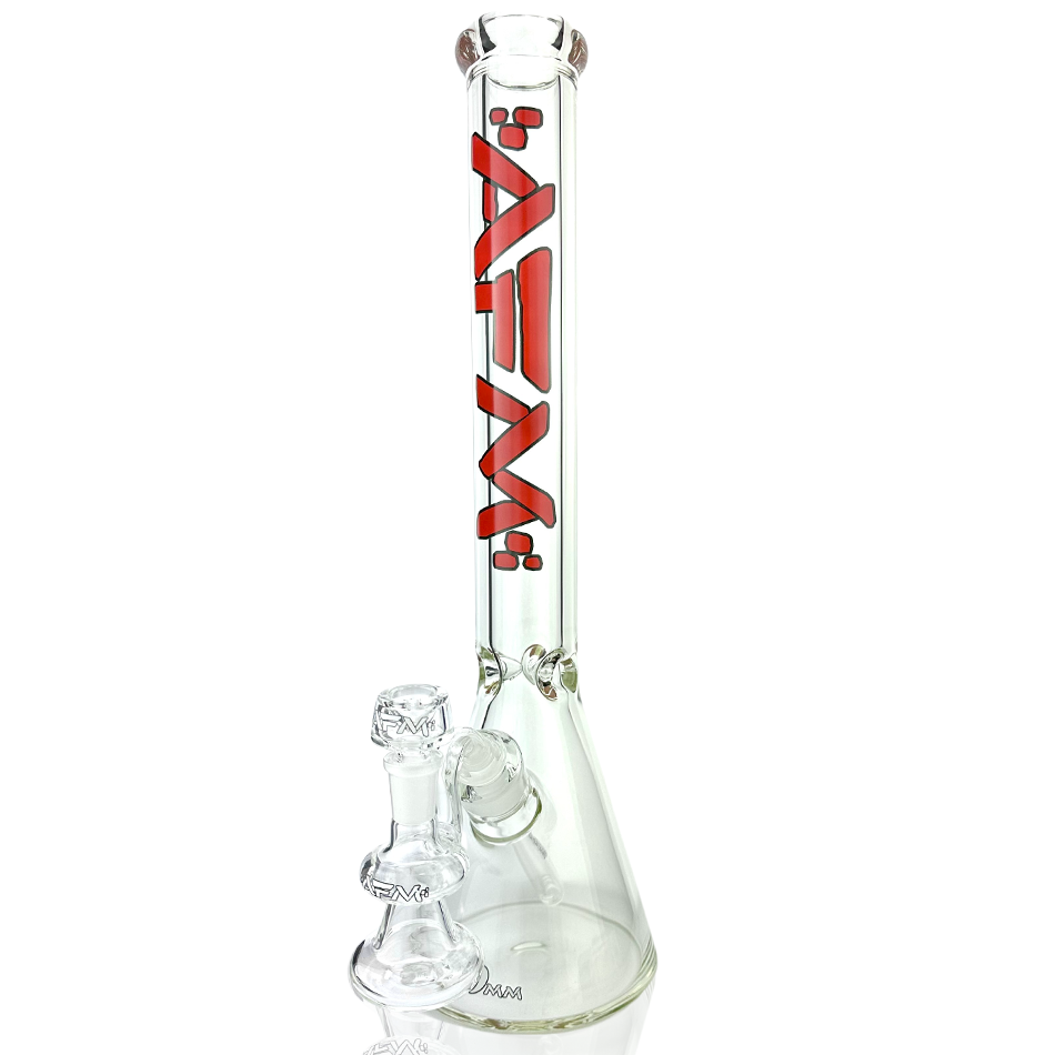 18" AFM Heavy Boi Clear 9mm Glass Beaker Bong Bundle