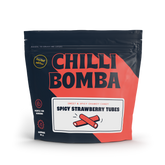Chilli Bomba Spicy Strawberry Tubes Chili Chamoy Candy - 8oz