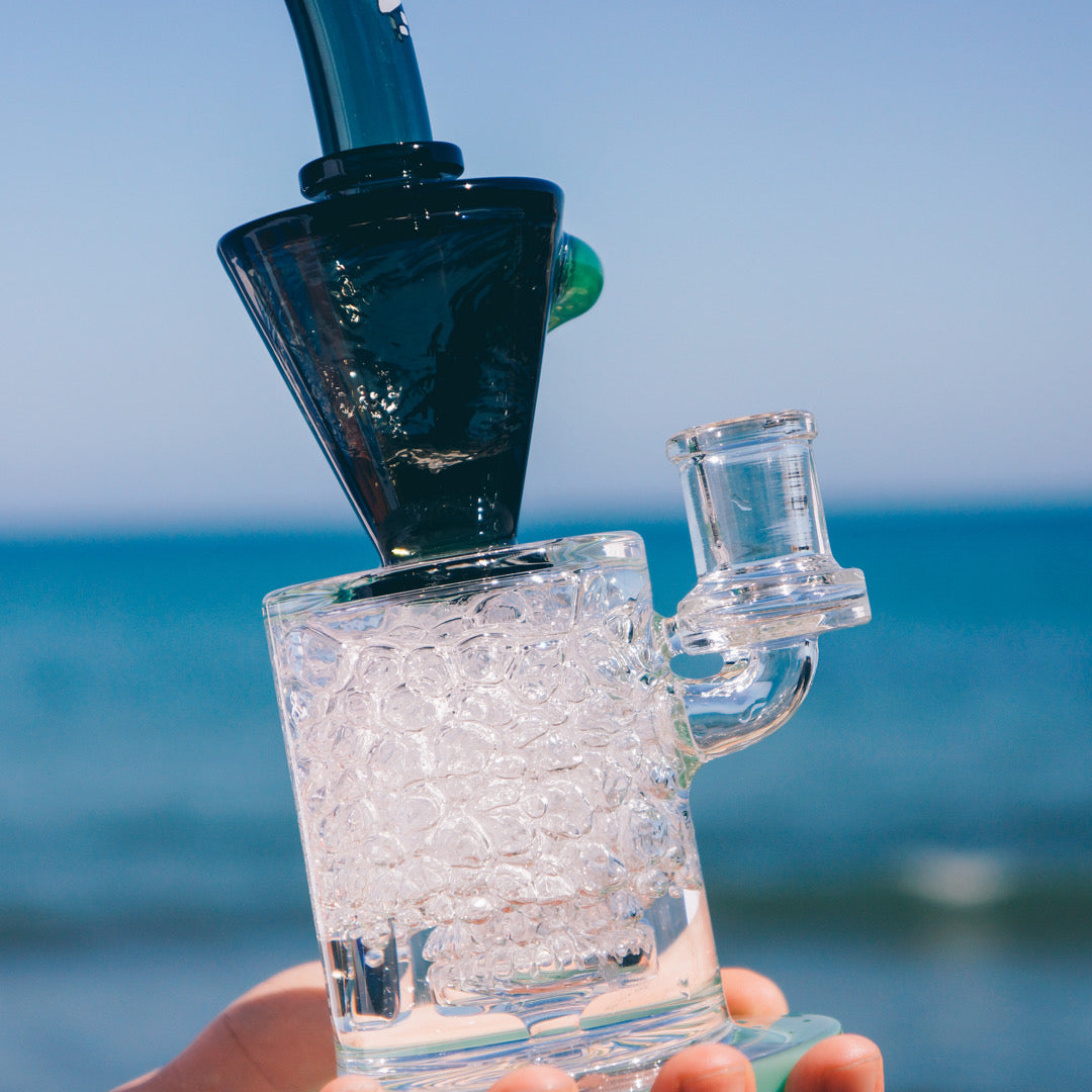 10" AFM Drain Incycler Double Color Dab Rig
