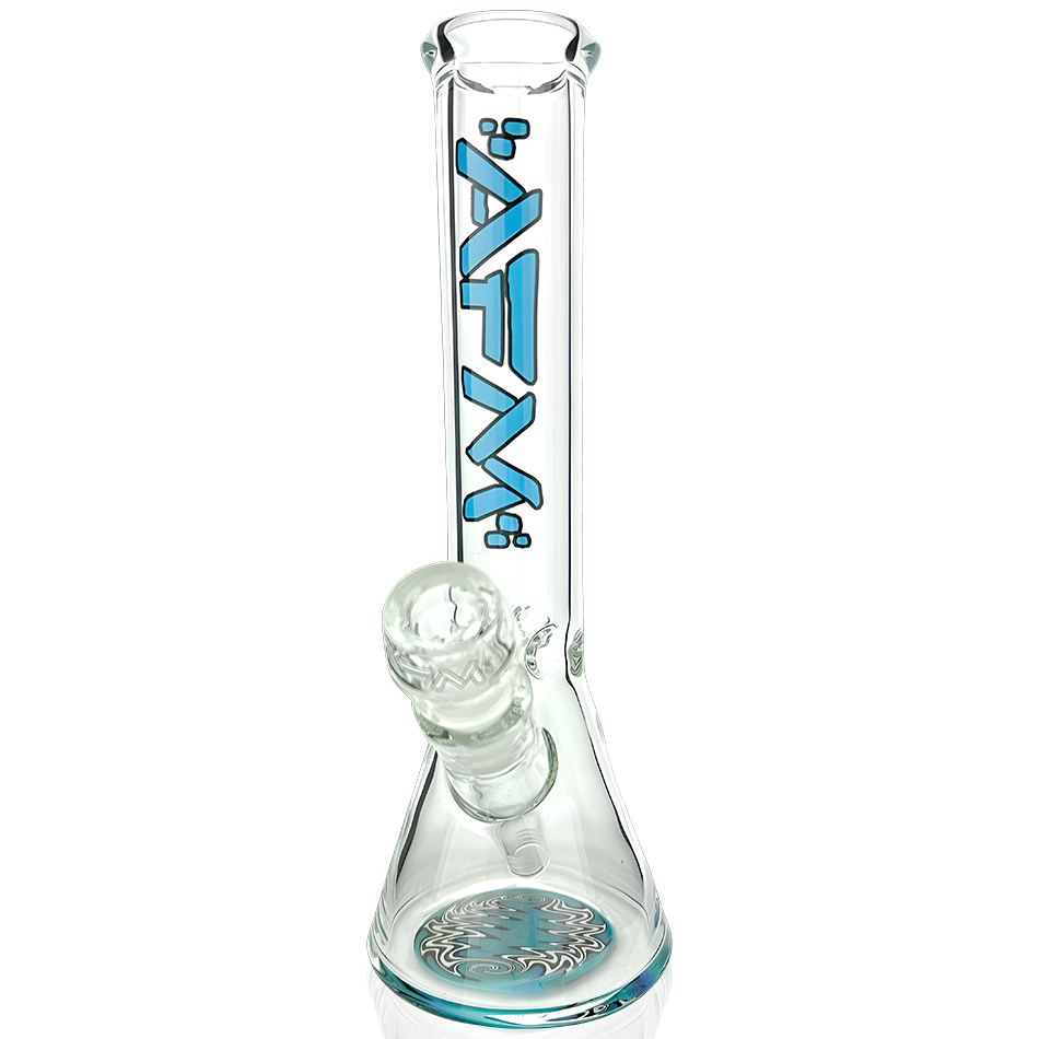 10" AFM Glass Rasta Clear Glass Mini Beaker Bong