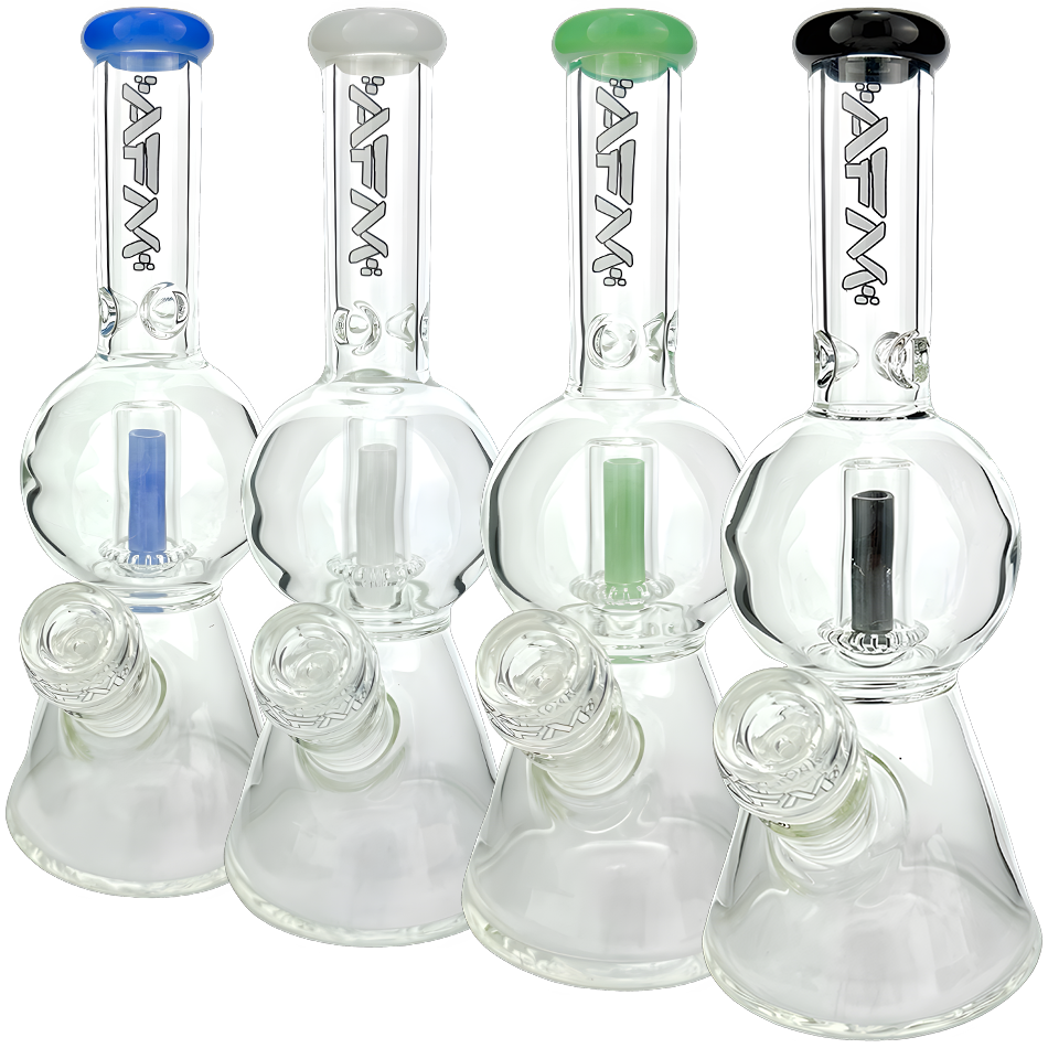 12" AFM Glass Bubble Globe Glass Beaker Bong