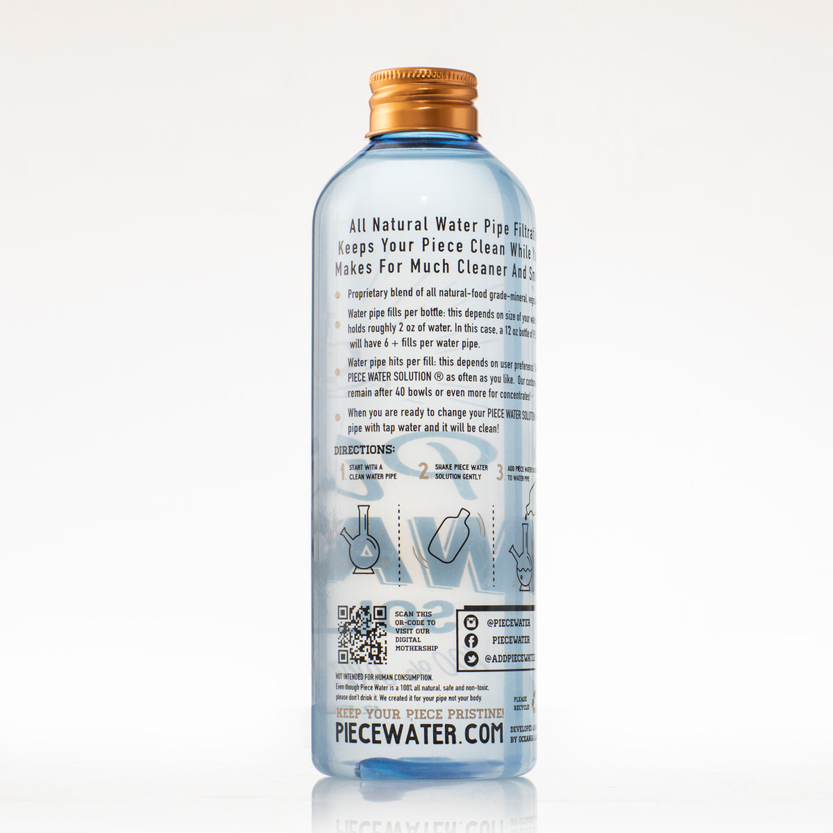 Piece Water - All Natural Bong Water Alternative -12oz