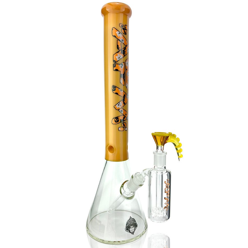 18" AFM Spooky Halloween Glass Beaker Bong Bundle