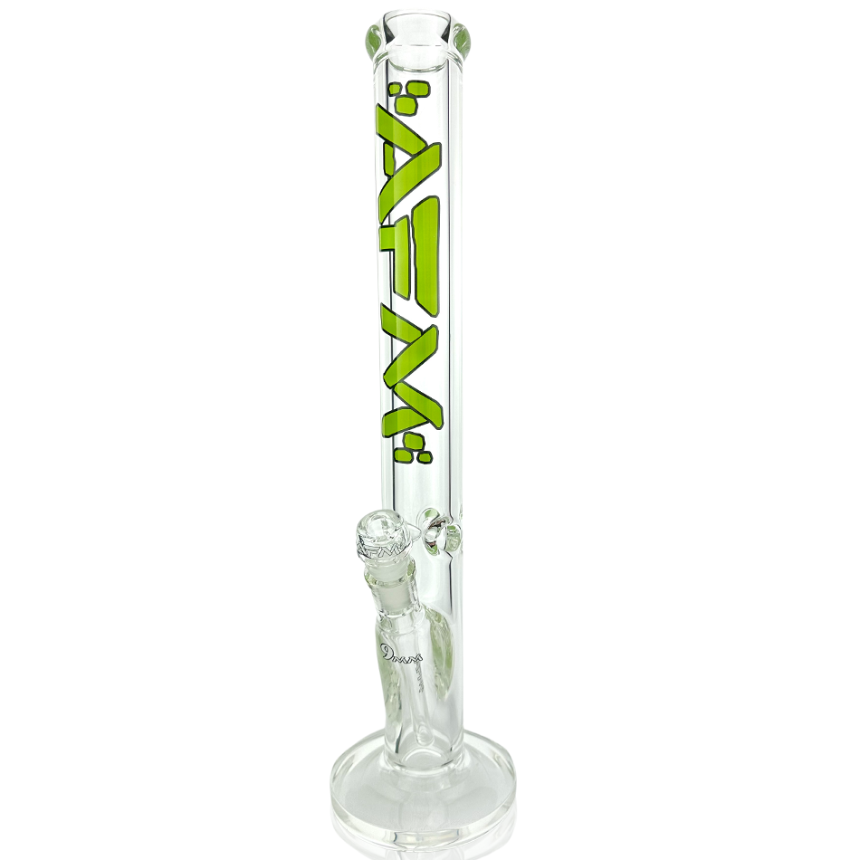 18" AFM Lightbeam Clear Glass 9mm Straight Tube Bong